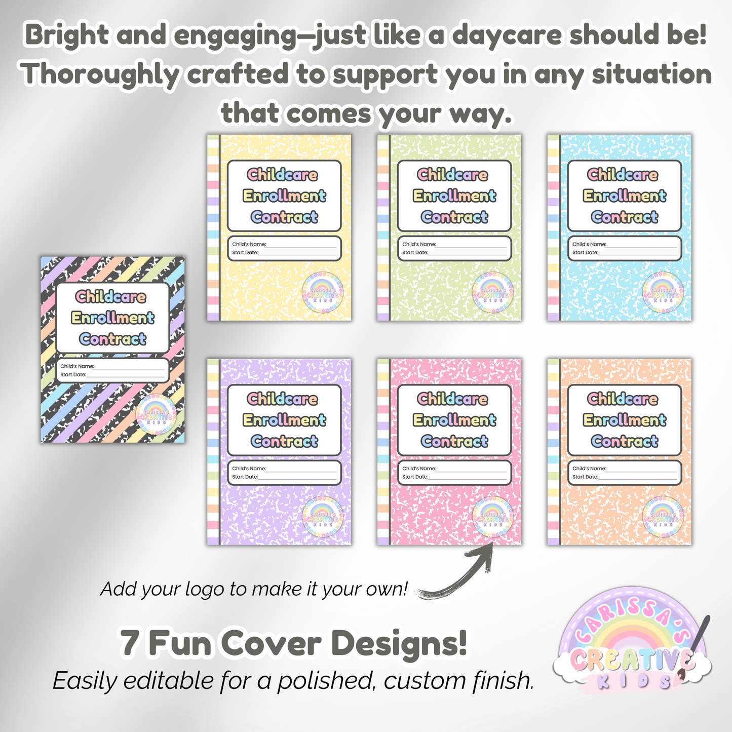 Daycare Contract for Childcare Centers and In Home Providers