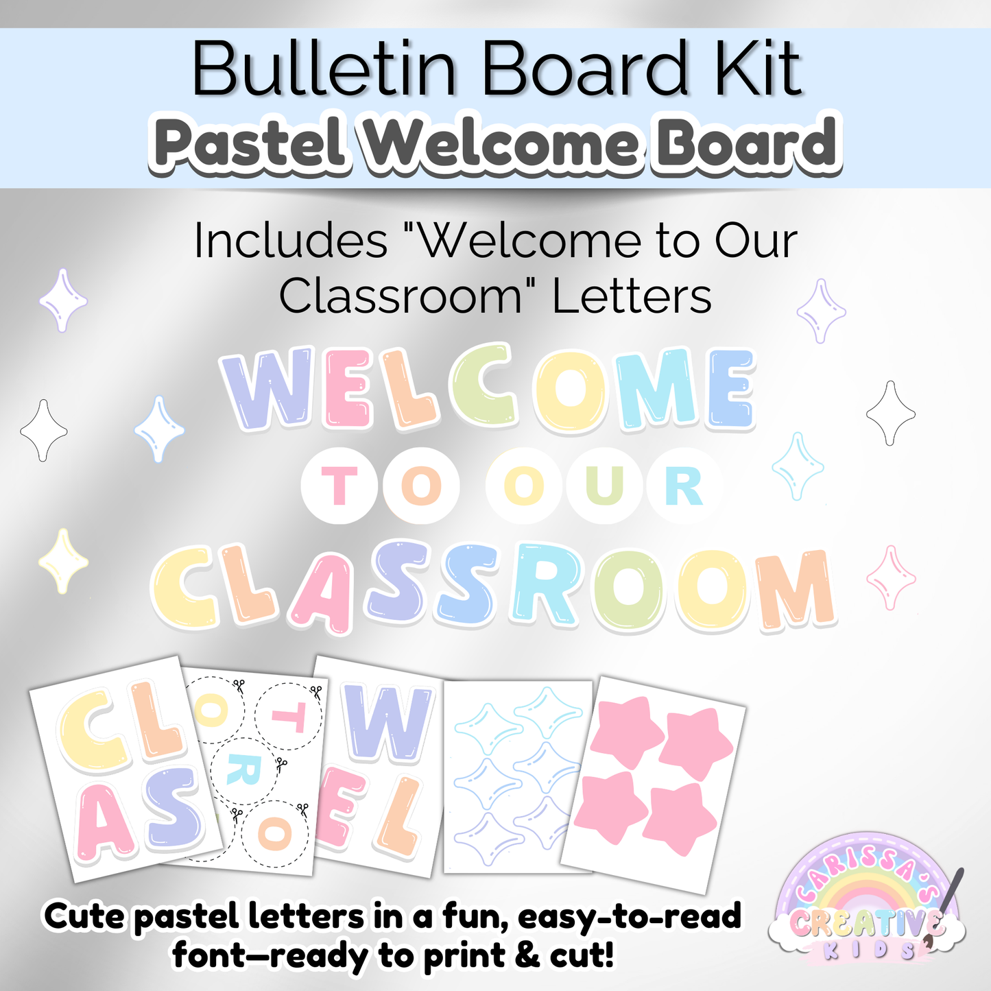 Pastel Classroom Bulletin Board Kit | Classroom Decor