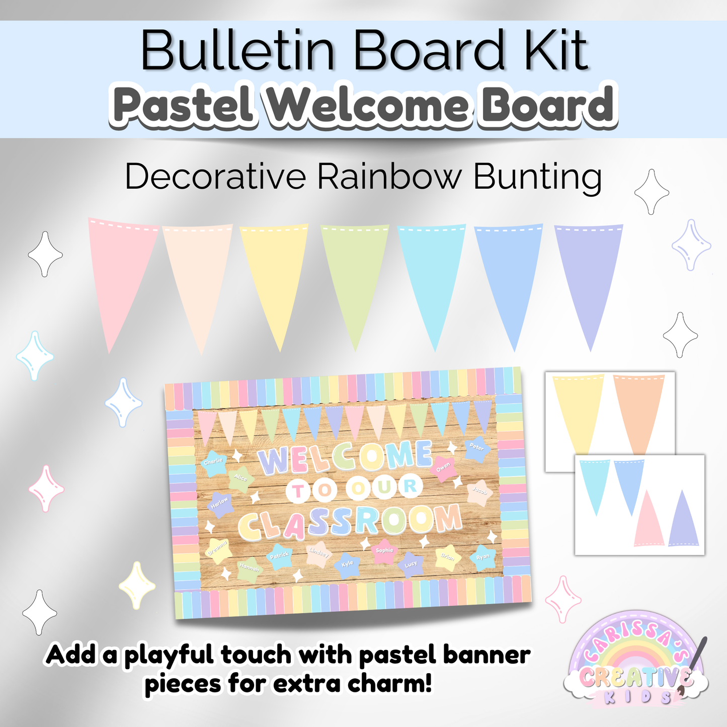 Pastel Classroom Bulletin Board Kit | Classroom Decor