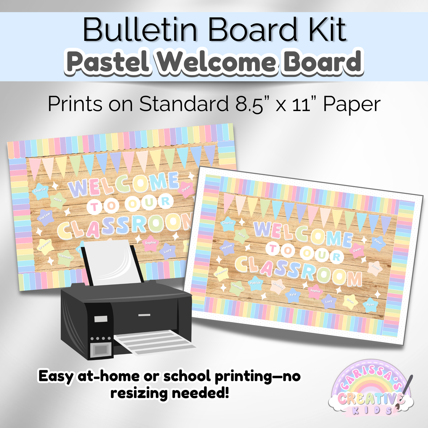 Pastel Classroom Bulletin Board Kit | Classroom Decor