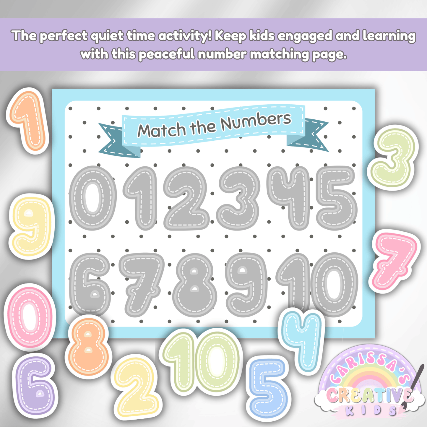 Number Matching Toddler Activity | Preschool Table Game