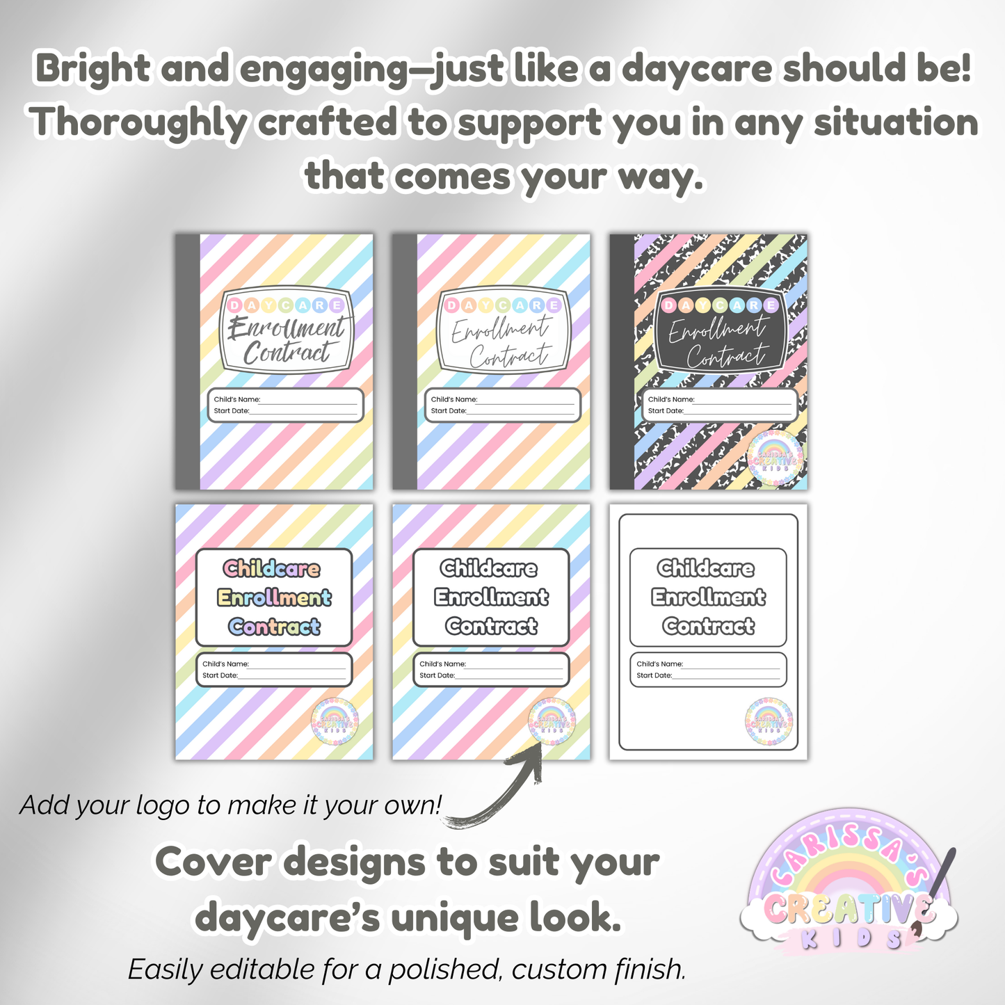 Childcare Enrollment Contract | Daycare Forms Template