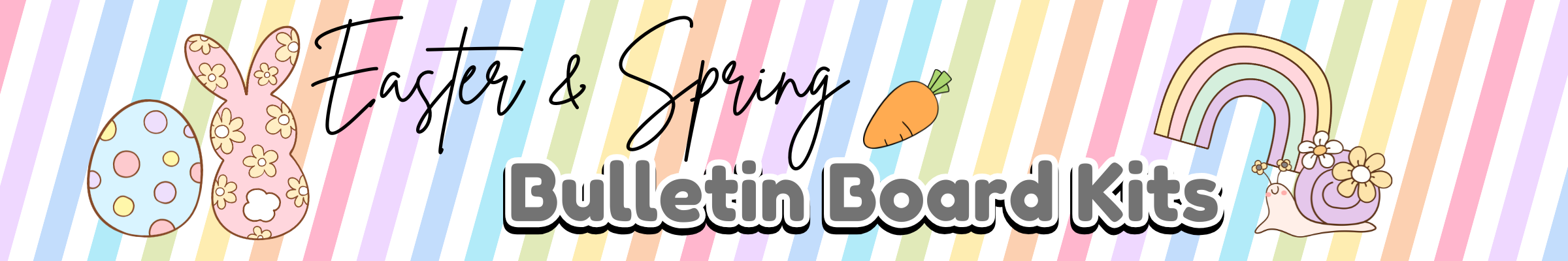 Spring & Easter Bulletin Board Kits | Daycare & Classroom Decor Banner