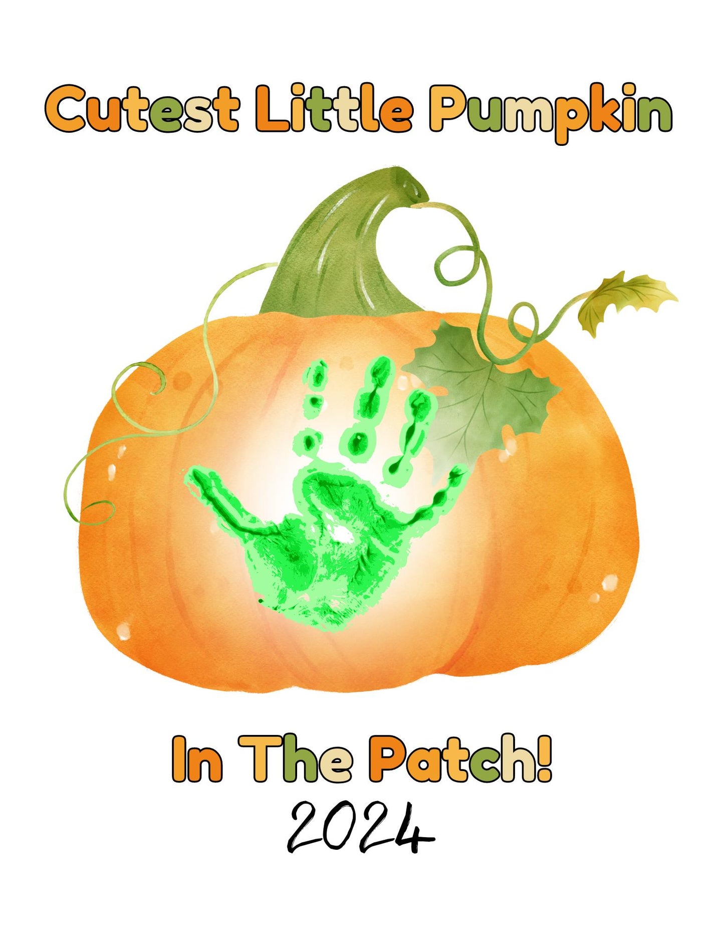 Pumpkin Handprint Art Printable, Pumpkin Printable, Fall Art Print, Preschool Pumpkin Printable, Preschool Fall Art, Handprint Art | Daycare