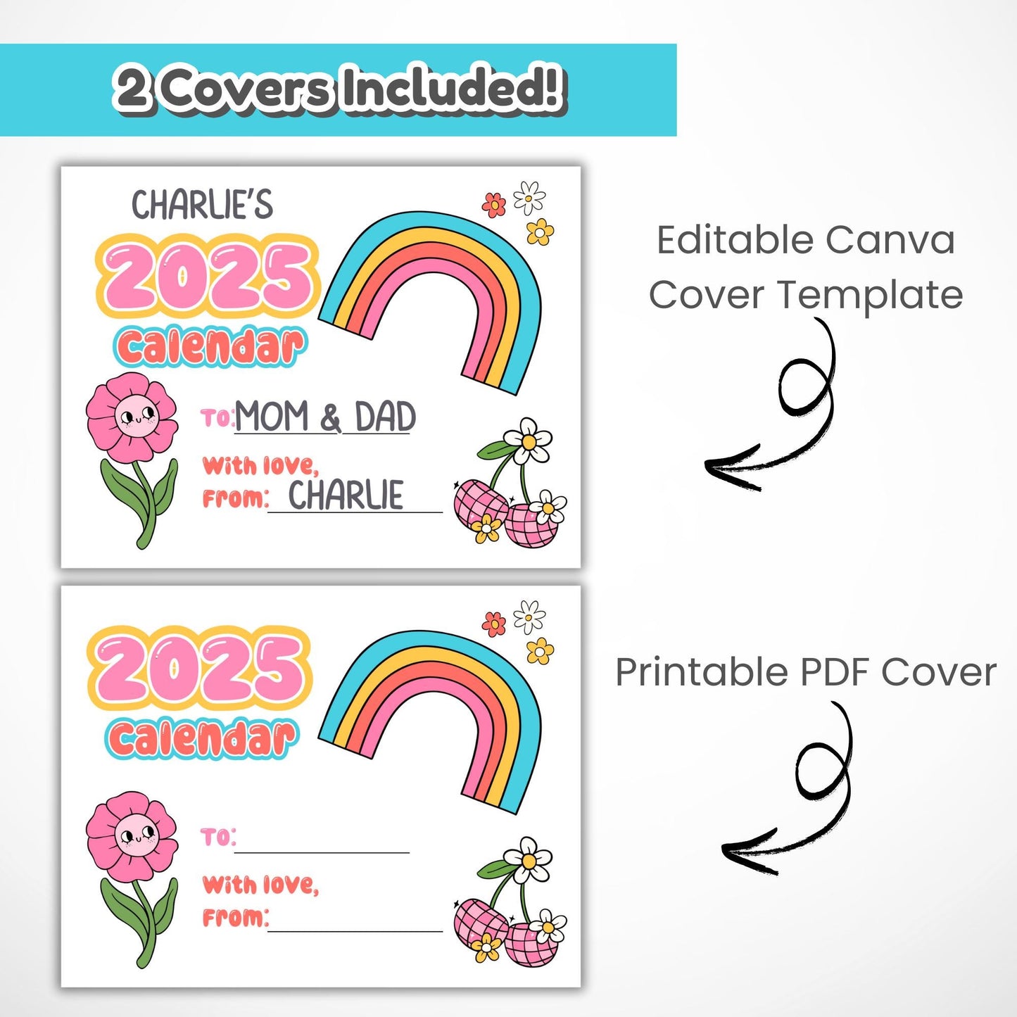 2025 Handprint Calendar | Printable Keepsake Art