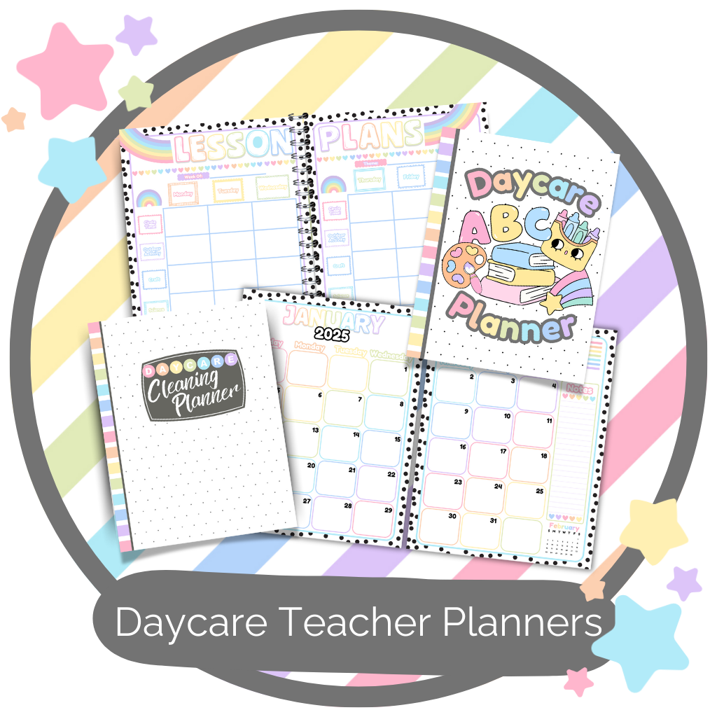 Printable Daycare Teacher Planners | Lesson Plans, Calendars & Cleaning Schedules