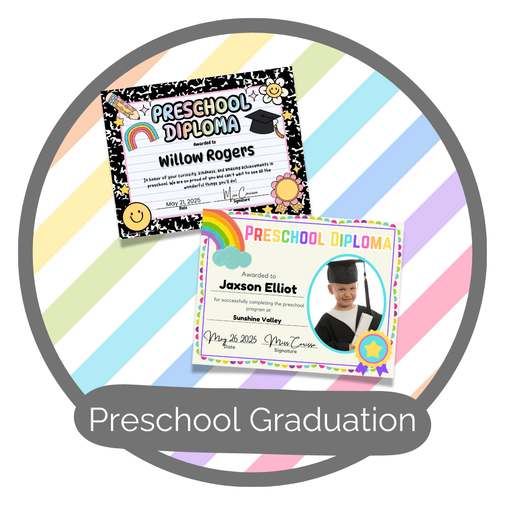 Preschool & Daycare Graduation Diplomas | Printable Certificates