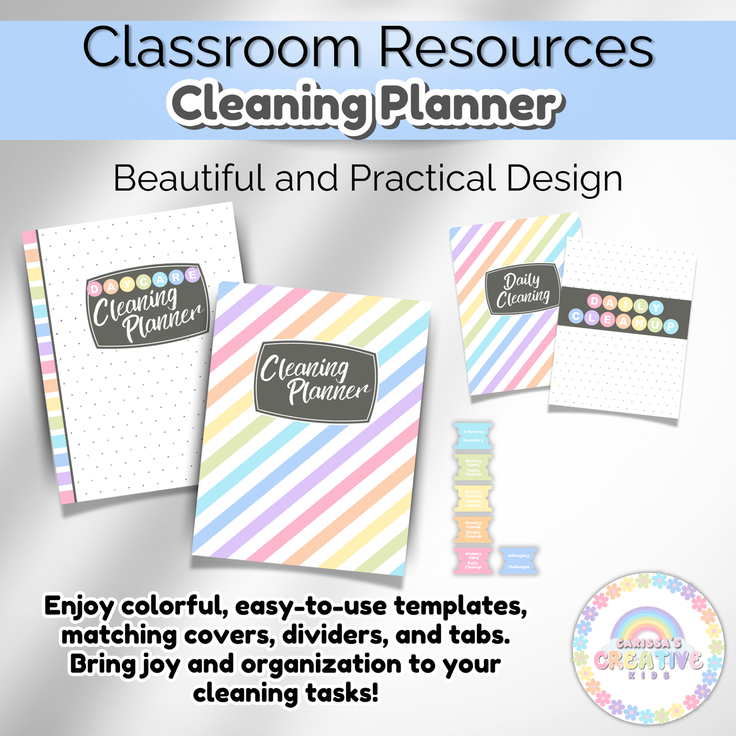 Daycare Classroom Cleaning Planner | Editable Template