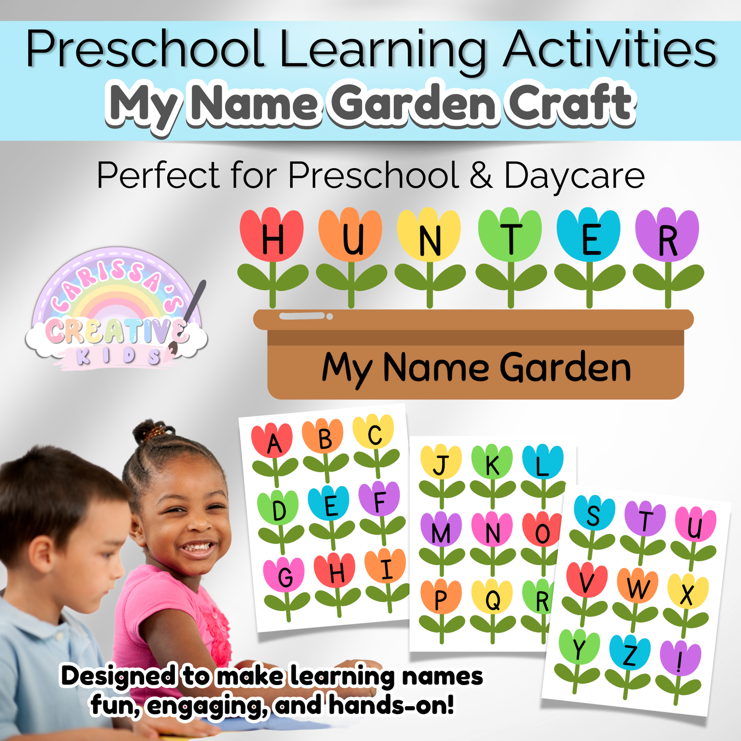 Spring Preschool Name Tracing Activity | Craft Kit For Kids