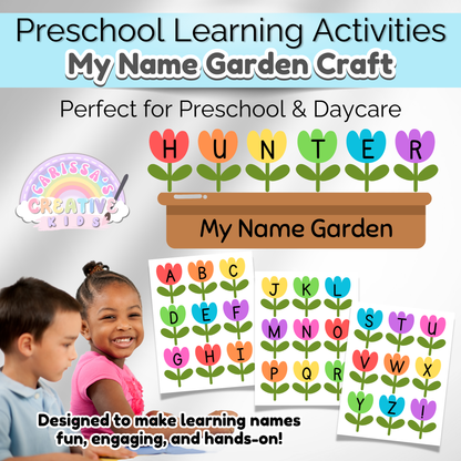 Spring Preschool Name Tracing Activity | Craft Kit For Kids