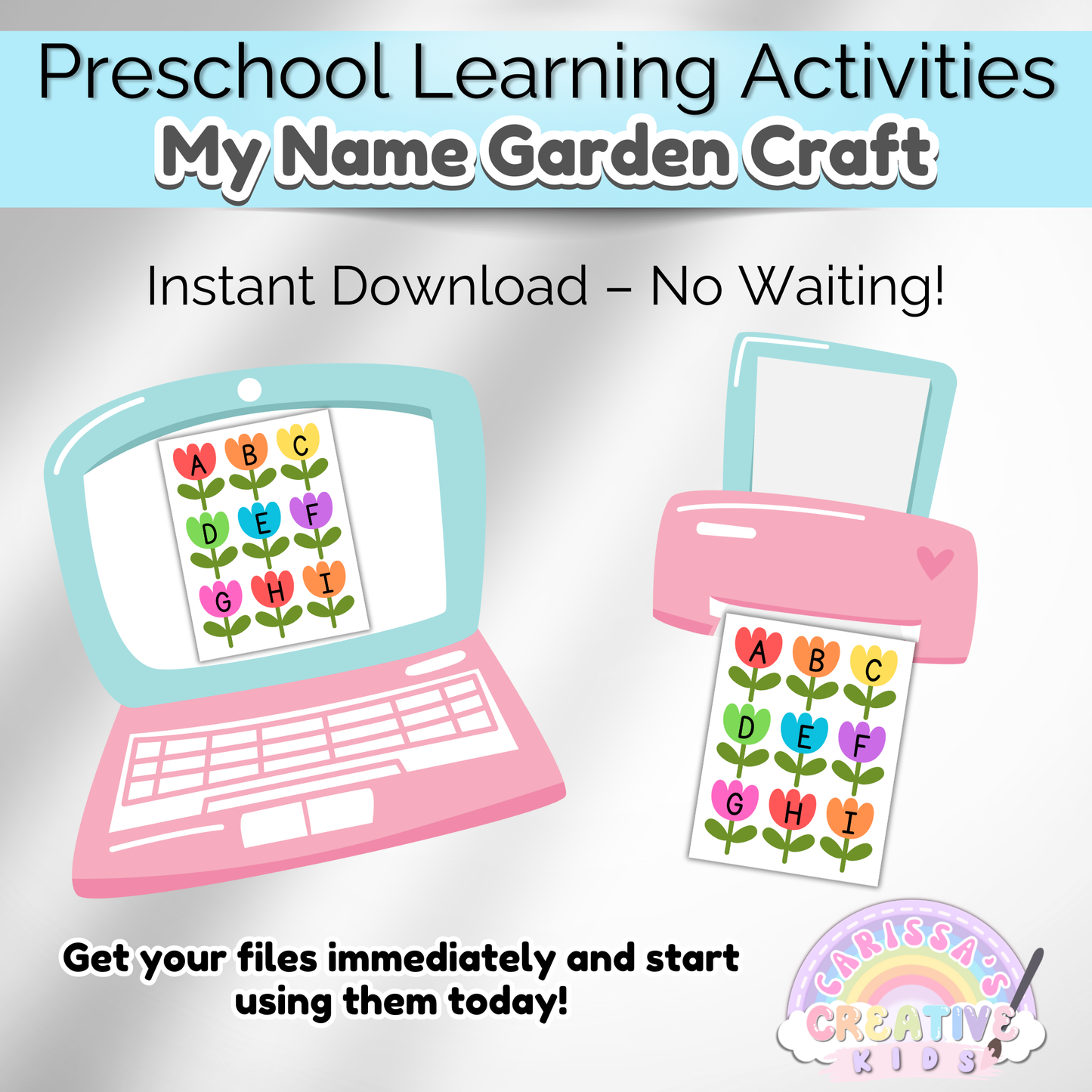 Spring Preschool Name Tracing Activity | Craft Kit For Kids