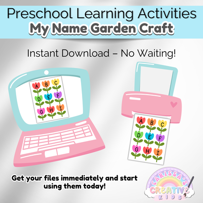 Spring Preschool Name Tracing Activity | Craft Kit For Kids