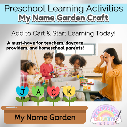 Spring Preschool Name Tracing Activity | Craft Kit For Kids