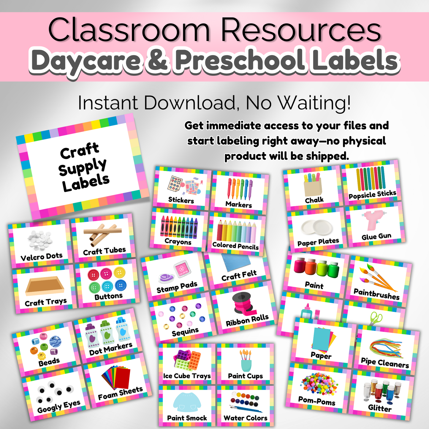 Printable Daycare Organization Labels