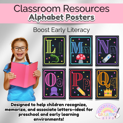 Rainbow Alphabet Posters Preschool Classroom Decor