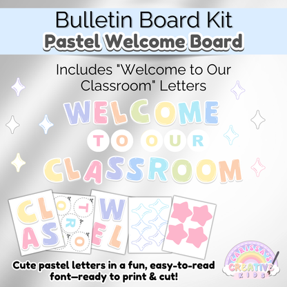 Pastel Classroom Bulletin Board Kit | Classroom Decor