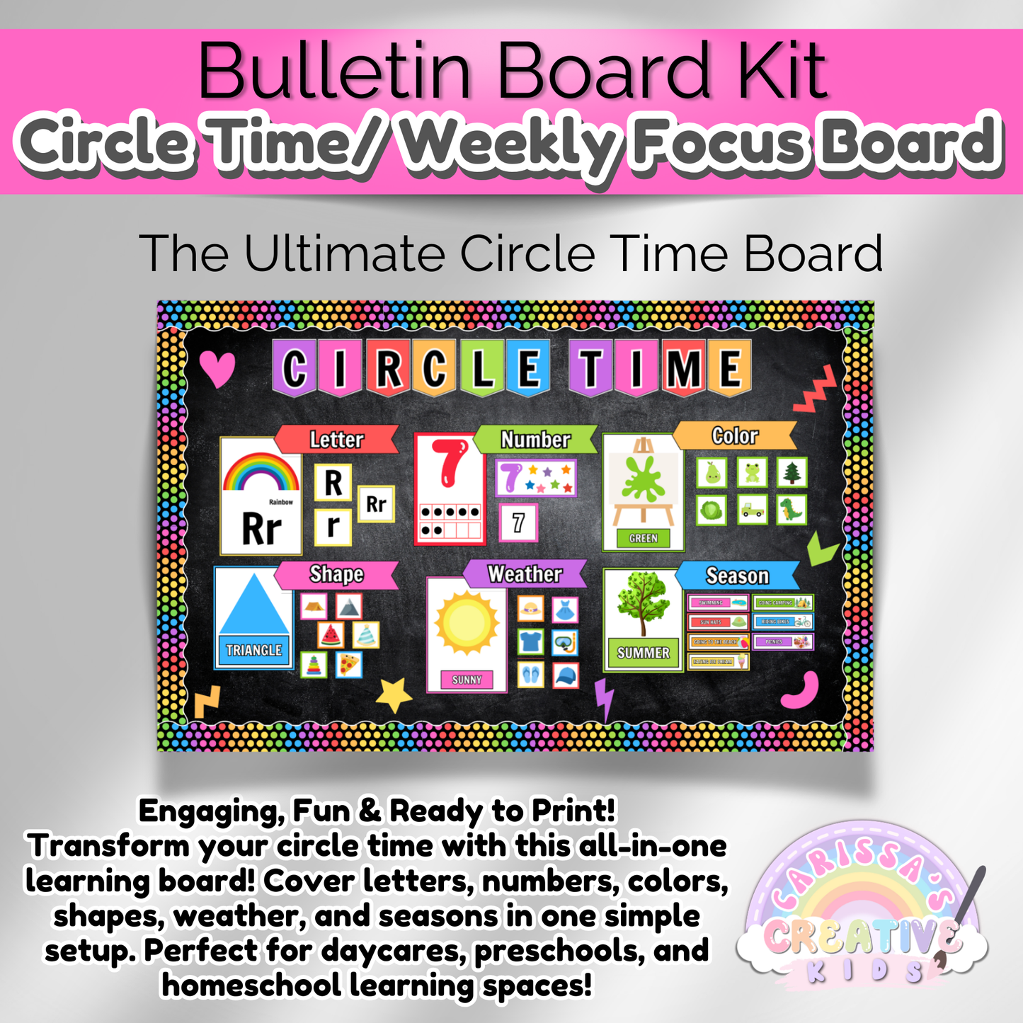 Daycare Circle Time Board | Preschool Focus Wall