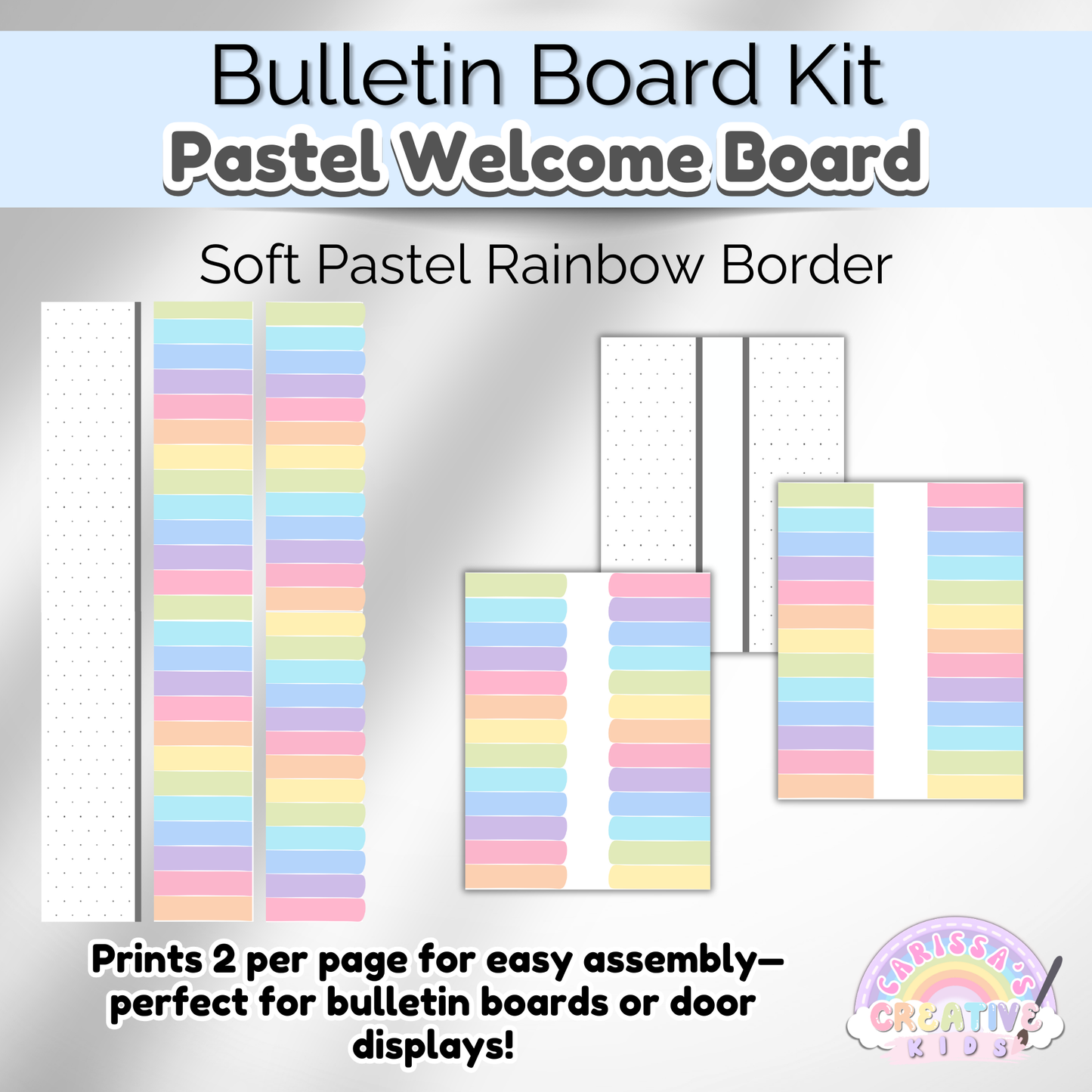 Pastel Classroom Bulletin Board Kit | Classroom Decor
