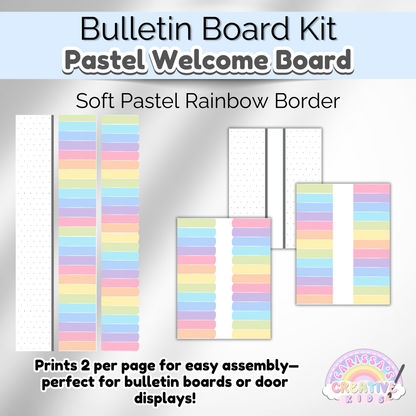 Pastel Classroom Bulletin Board Kit | Classroom Decor