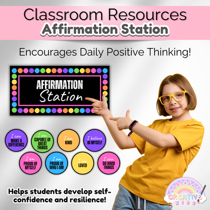 Rainbow Dot Classroom Affirmation Station