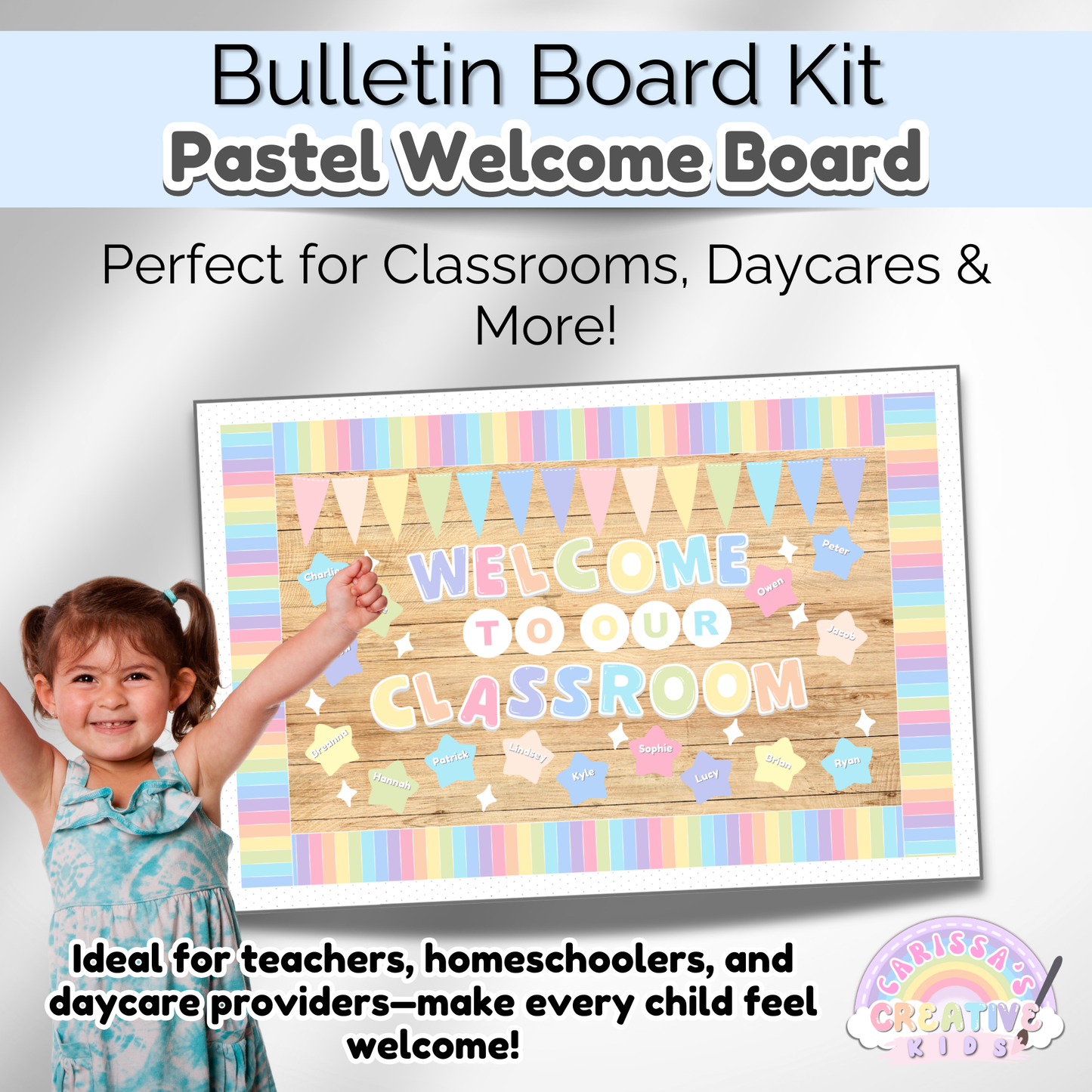 Pastel Classroom Bulletin Board Kit | Classroom Decor