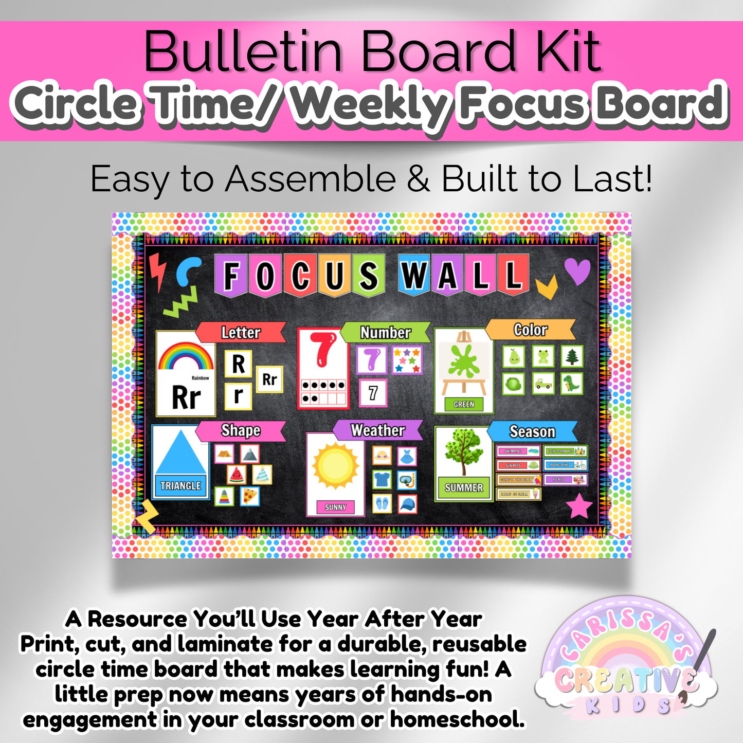 Daycare Circle Time Board | Preschool Focus Wall