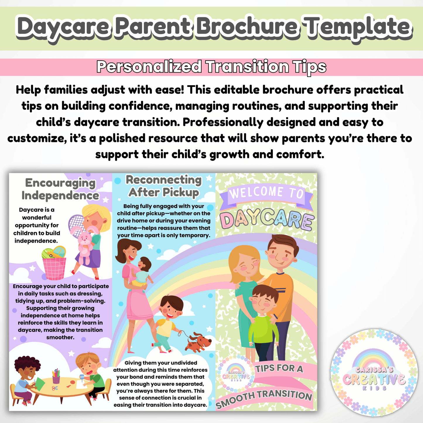 Daycare Transitions Brochure Template