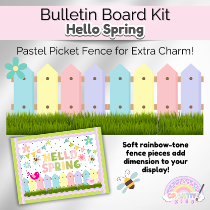Hello Spring Bulletin Board Kit | Preschool Classroom Door Decor