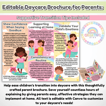 Daycare Transitions Brochure Template