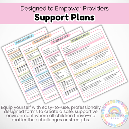 Daycare Support Forms Bundle | Biting, Behavior, ADHD, and Autism Support Plans