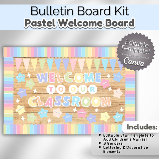 Pastel Classroom Bulletin Board Kit | Classroom Decor
