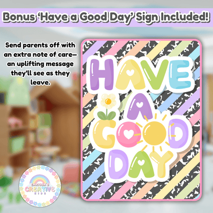 Childcare Entry Poem Wall Art Poster | drop off Reassurance for Daycare Parent | Classroom Decor | Digital Download | Preschool Boot room