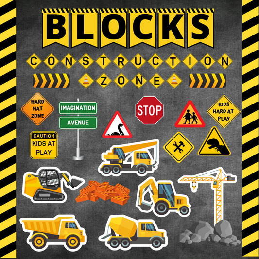 Daycare Block Center Construction Signs