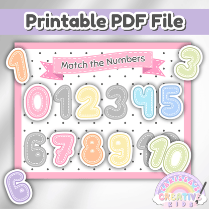 Number Matching Toddler Activity | Preschool Table Game