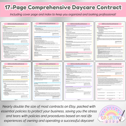 Childcare Enrollment Contract | Daycare Forms Template