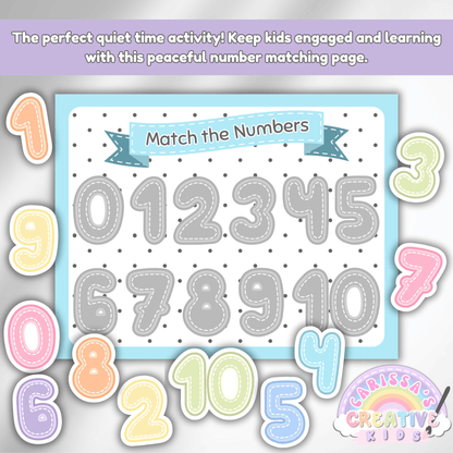 Number Matching Toddler Activity | Preschool Table Game