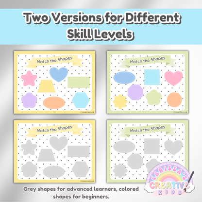 Shape Matching Toddler Activity | Montessori Printable