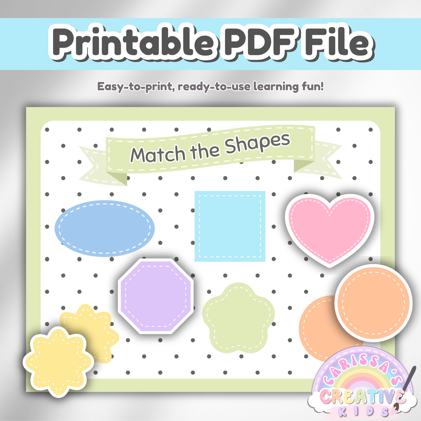 Shape Matching Toddler Activity | Montessori Printable