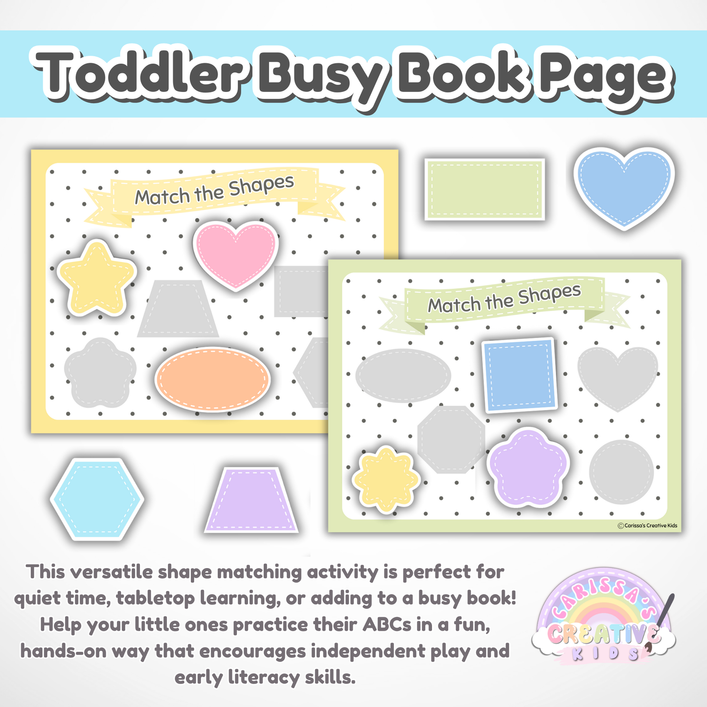 Shape Matching Toddler Activity | Montessori Printable