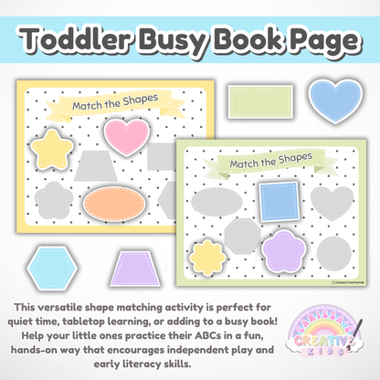 Shape Matching Toddler Activity | Montessori Printable