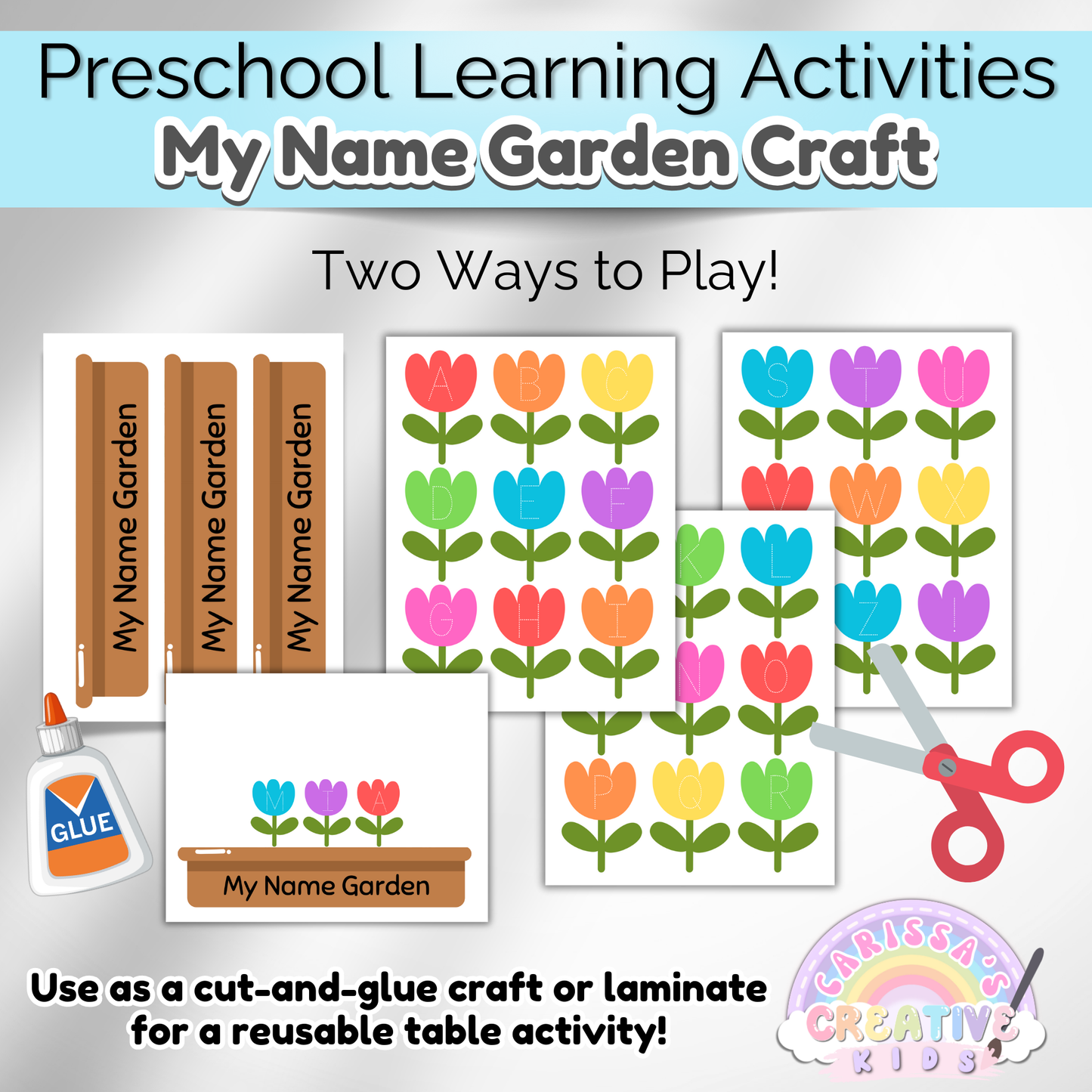 Spring Preschool Name Tracing Activity | Craft Kit For Kids