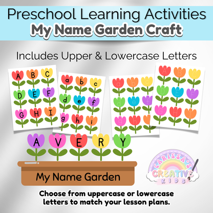 Spring Preschool Name Tracing Activity | Craft Kit For Kids