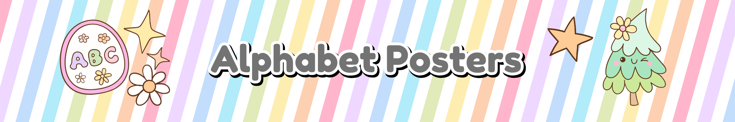 Printable Alphabet Posters | Daycare, Preschool & Classroom Decor Banner