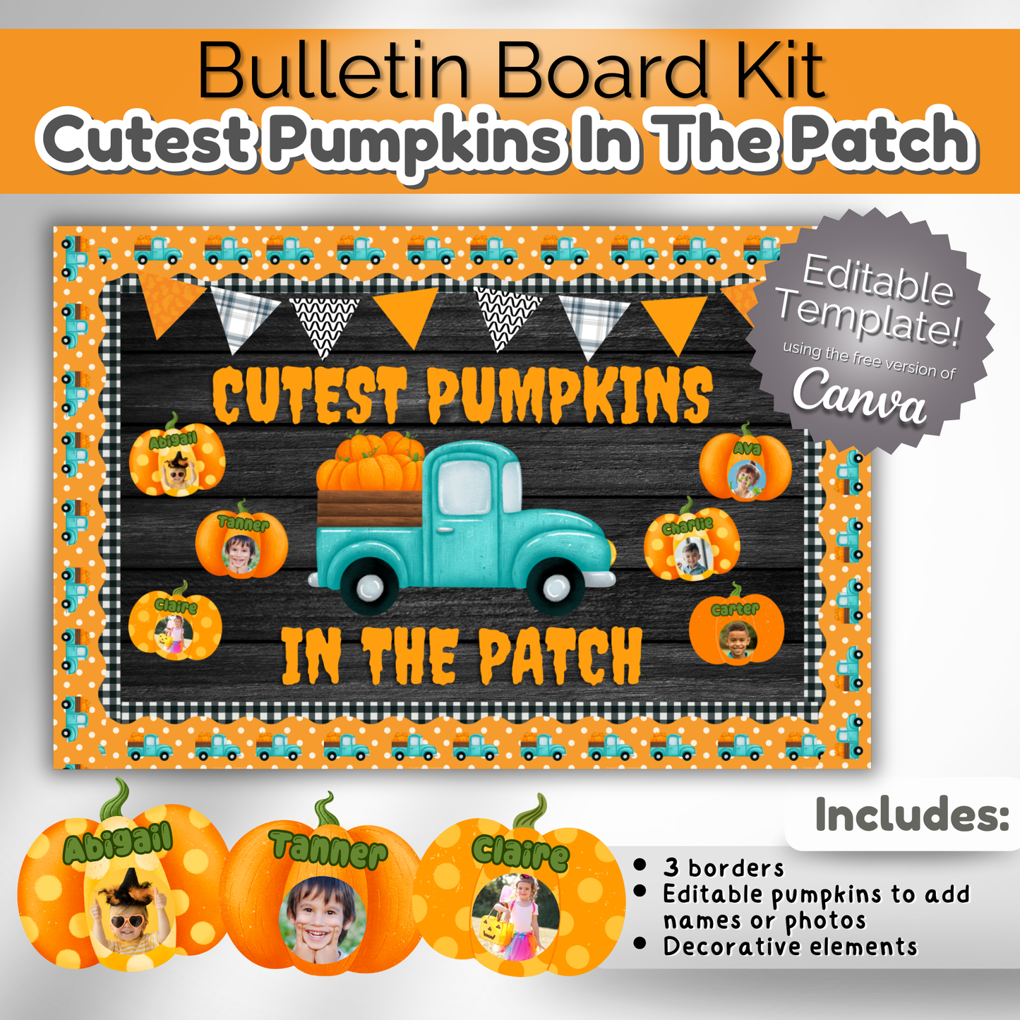 Cutest Pumpkins in the Patch Bulletin Board Kit