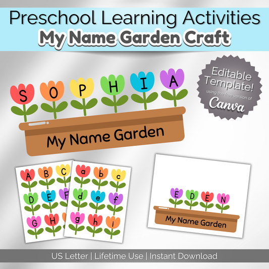 Spring Preschool Name Tracing Activity | Craft Kit For Kids