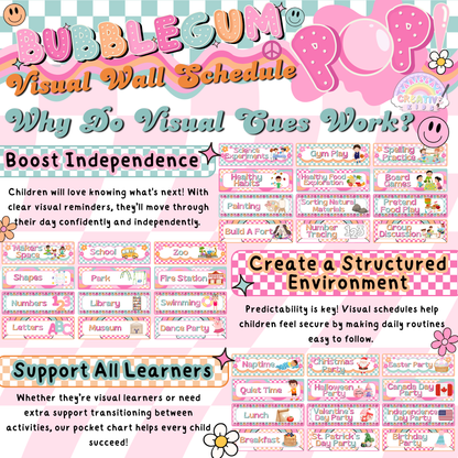 Editable Canva template preview showcasing customizable visual routine cards for teachers, perfect for classroom schedules and flexible lesson planning.