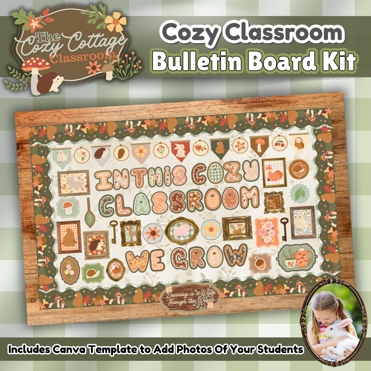 Cozy Cottage Classroom Decor Bulletin Board Kit – Woodland, Vintage, a ...
