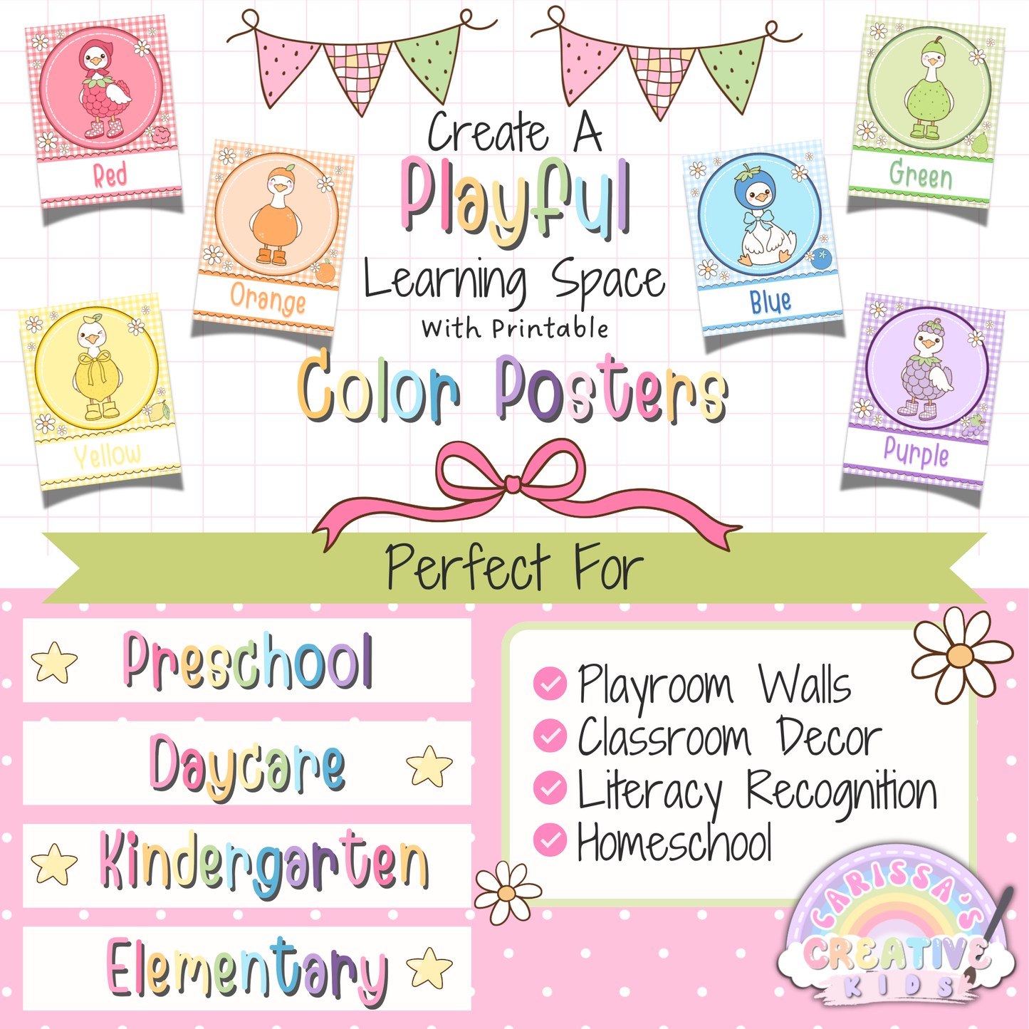 Goose Berry Preschool Color Posters
