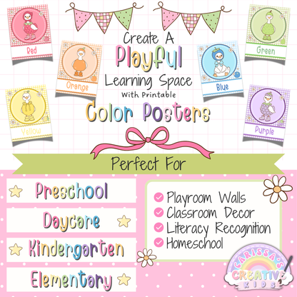 Goose Berry Preschool Color Posters