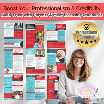 Instant download daycare emergency plan printable. Fully editable for home daycare providers and childcare centers.